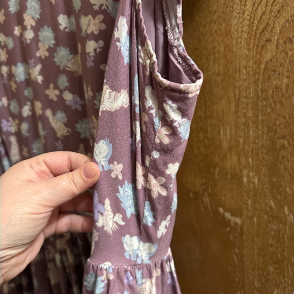Her Universe Disney Princess Floral Sidekicks Allover Print Dress Purple Size 2 - Picture 4 of 14